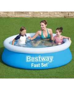 Bestway Fast Set Надуваем басейн, кръгъл, 183x51 см, син