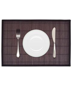 242110 6 Bamboo Placemats 30 x 45 cm Dark Brown, Цвят: Кафяв