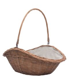 286988 Firewood Basket with Handle 60x44x55 cm Natural Willow