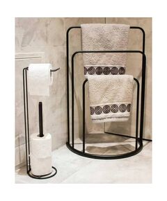 Bathroom Solutions Стояща поставка за хавлии 49,5x75 см метал черна