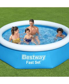 Bestway Fast Set Кръгъл надуваем басейн, 244x66 см, 57265