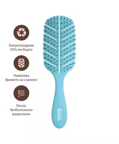 Leaf Hairbrush Blue - разплитаща четка за коса