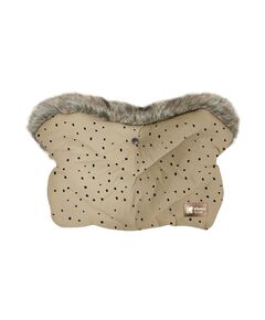 Ръкавица за количка Luxury Fur Dots Beige