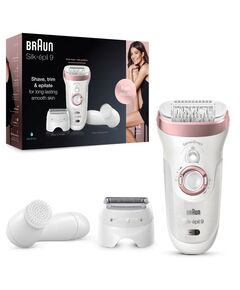 Braun Silk-épil 9 SensoSmart 9/880 40 пинсети Rose Gold, Бяла