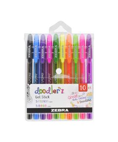 Zebra Гел ролер Doodler`z Gel Stick, 1.0 mm, неонов, 10 цвята