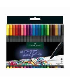 Faber-Castell Тънкописец Grip, 0.4 mm, 20 цвята, в блистер