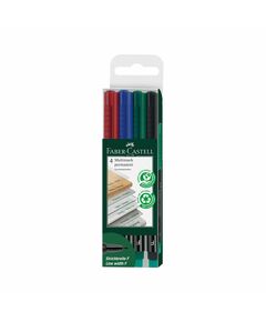 Faber-Castell Тънкописец 1513 OHP F, перманентен, 4 цвята