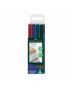 Faber-Castell Тънкописец 1525 OHP M, перманентен, 4 цвята