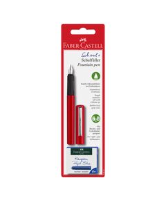 Faber-Castell Писалка, червена, с включени 6 патрончета