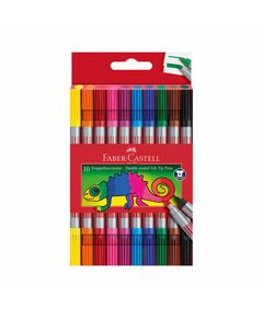 Faber-Castell Флумастери, двойни, 10 цвята