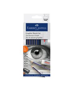 Faber-Castell Молив Goldfaber 1221, комплект от 6 броя, с включени острилка и гума