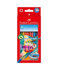 Faber-Castell Цветни моливи, 12 цвята, с включена четка