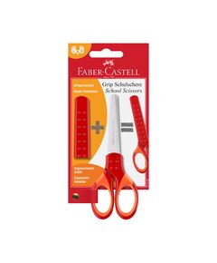 Faber-Castell Ножица Grip, детска, червена, в блистер