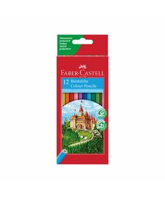 Faber-Castell Цветни моливи Замък, 12 цвята