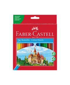 Faber-Castell Цветни моливи Замък, 24 цвята