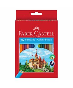 Faber-Castell Цветни моливи Замък, 36 цвята