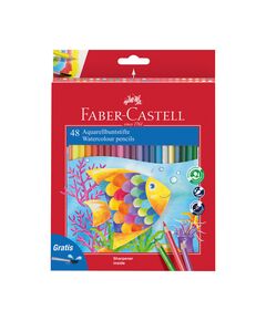 Faber-Castell Акварелни моливи, 48 цвята, с включена четка