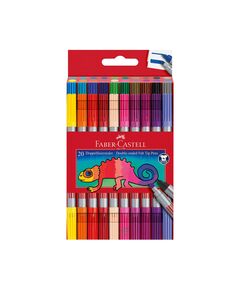 Faber-Castell Флумастери, двойни, 20 цвята