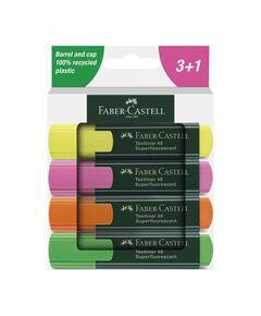 Faber-Castell Текст маркер 1548, 4 цвята, в картонена кутия