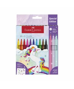 Faber-Castell Флумастери Замък - Еднорог, 10+3 цвята