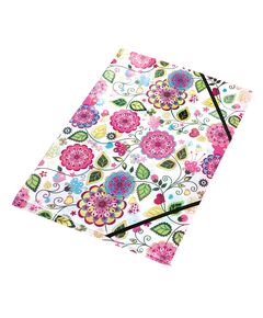 Panta Plast Папка Flowers Collection, PP, с ластик, с 3 капака, A4