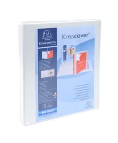 Exacompta Папка Kreacover, А4, с 2 ринга, 3 джоба, 38 mm, бяла