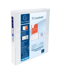 Exacompta Папка Kreacover, А4, с 2 ринга, 3 джоба, 47 mm, бяла