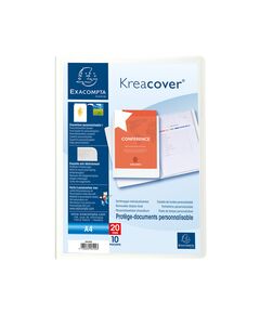 Exacompta Папка Keracover, PP, с 10 джоба, бяла