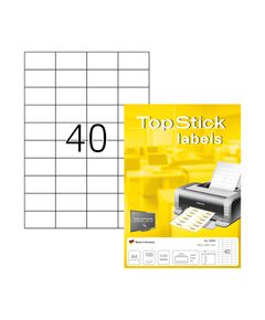 Top Stick Самозалепващи етикети, A4, 52.5 х 29.7 mm, 40 броя, 100 листа