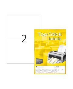 Top Stick Самозалепващи етикети, A4, 210 х 148.5 mm, 2 броя, 100 листа