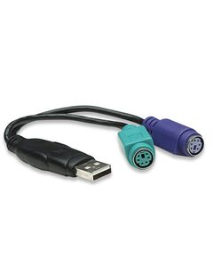 Manhattan Преходник, PS/2 към USB 2.0 A Male, с две PS/2 разклонения