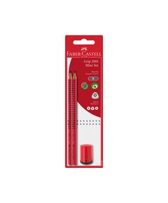 Faber-Castell Молив Grip 2001, 2 броя, с включена острилка Grip, цветна