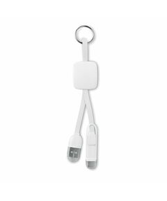 More Than Gifts USB Преходник Key ring, USB type C/ USB micro type B, бял