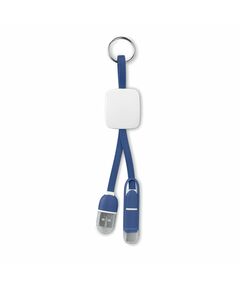 More Than Gifts USB Преходник Key ring, USB type C/ USB micro type B, син