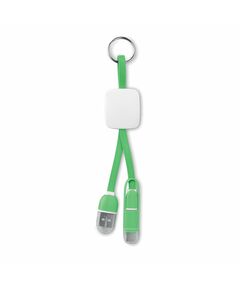 More Than Gifts USB Преходник Key ring, USB type C/ USB micro type B, зелен