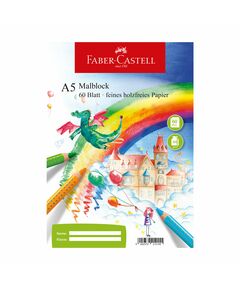 Faber-Castell Скицник за рисуване, офсетова хартия, A5, 80 g/m2, 60 листа