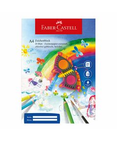 Faber-Castell Блок за рисуване, офсетова хартия, А4, 100 g/m2, 20 листа