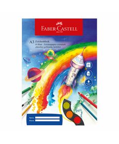 Faber-Castell Блок за рисуване, офсетова хартия, А3, 100 g/m2, 10 листа