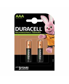 Duracell Акумулаторна батерия, NiMH, AAA, HR03, 750 mAh, 1.2 V, 2 броя