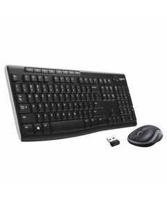 Logitech Комплект - клавиатура и мишка, безжични, черни