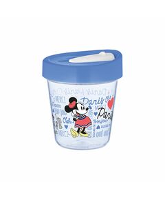 Disney Чаша за пътуване Париж, с капак, 350 ml, синя