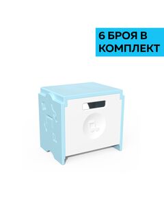 RFG Табуретка Funny, за съхранение, 300 х 400 х 370 mm, светлосиня, 6 броя в комплект