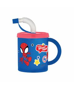 Disney Чаша със сламка и дръжка Spidey, 210 ml