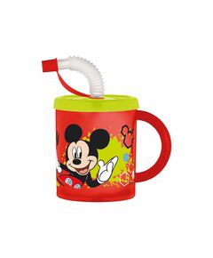 Disney Чаша със сламка и дръжка Mickey Mouse, 210 ml