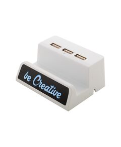 Cool USB хъб Delawer, с 3 порта и поставка за телефон