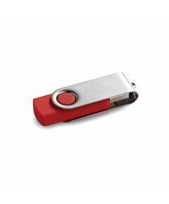 USB флаш памет Swivel, USB 2.0, 16 GB, без лого, червена