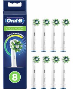 Накрайник за електрическа четка за зъби ORAL-B CrossAction, 8 бр, Бял