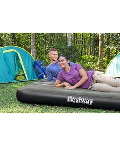 Bestway Надуваемо въздушно легло 3-в-1 черно и сиво 188x99x25 см