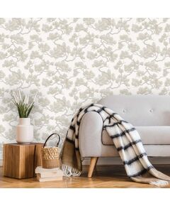 DUTCH WALLCOVERINGS Тапет борово дърво, бял