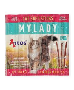 Antos Cat Sticks MyLady котешки пръчици агне и пуйка, 6бр